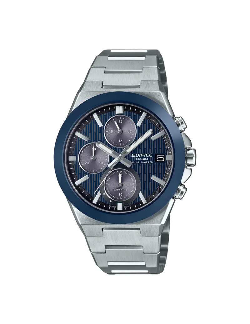 Orologio CASIO Edifice Cronografo a Energia Solare EFS-S650D-2AEF Silver Blue