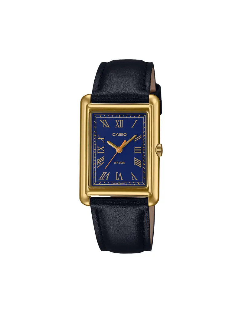 Orologio CASIO LTP-B165GL-2BVEF Blu con cinturino in pelle Nero