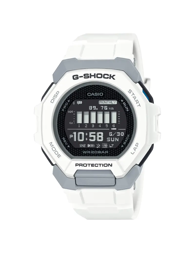 Orologio CASIO Sport G-SHOCK GBD-300-7ER White Black Bluetooth