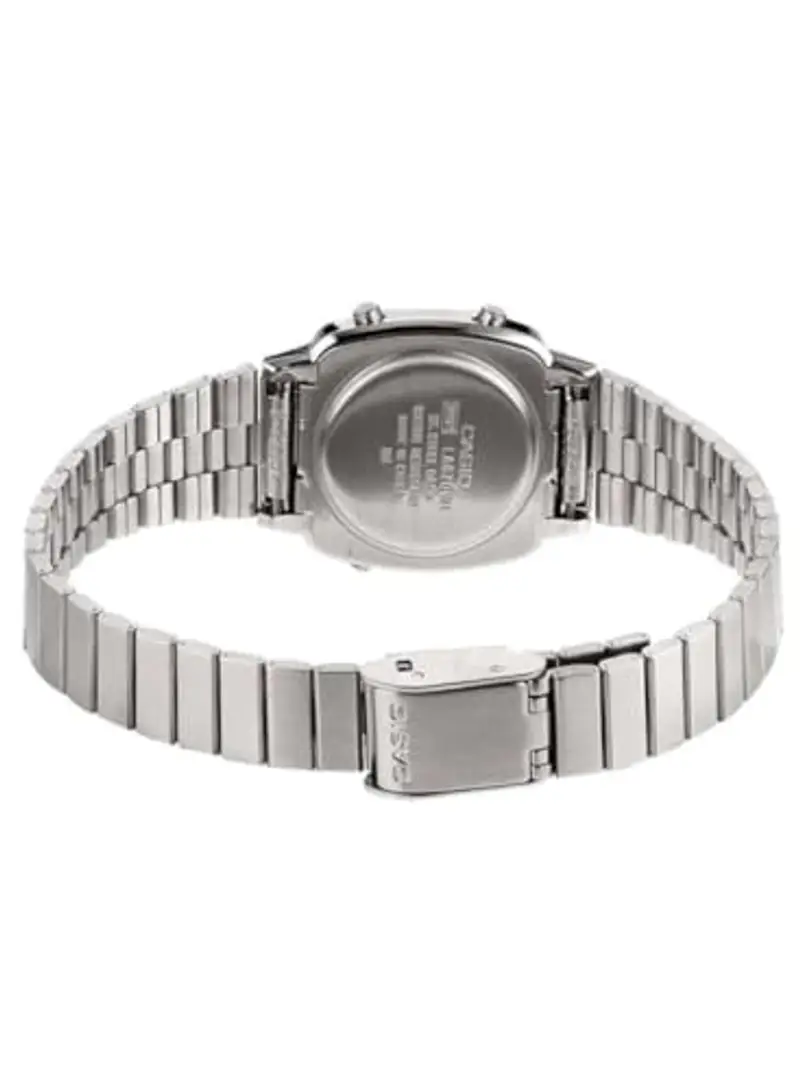 Casio Orologio da polso digitale da donna in acciaio inossidabile LA670W miniatura 2