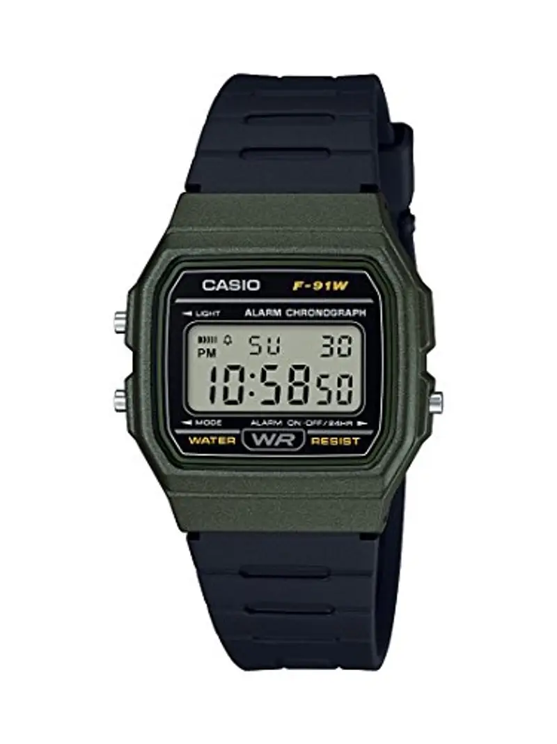 Casio Orologio Digitale al Quarzo Uomo con Cinturino in Resina F-91WM-3ACF