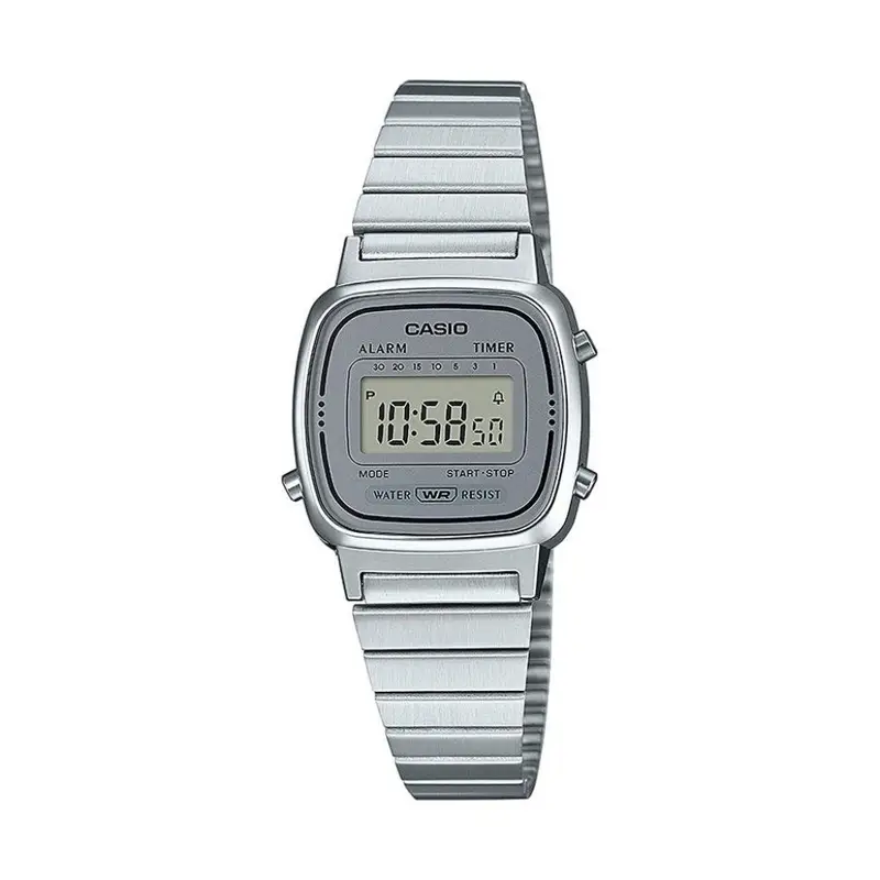 Orologio Digitale Casio La670Wea-7 Argento Donna