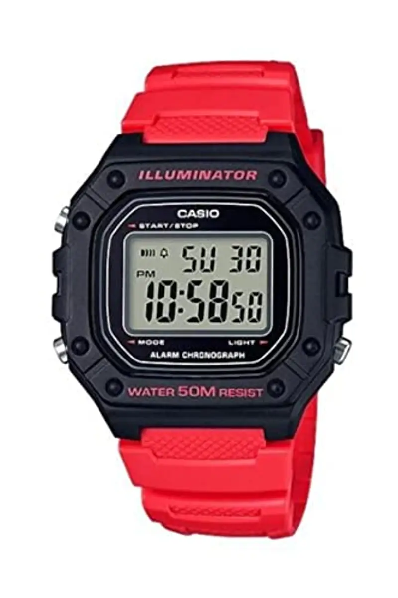 Casio Orologio Digitale Quarzo Uomo con Cinturino in Resina W-218H-4BVEF