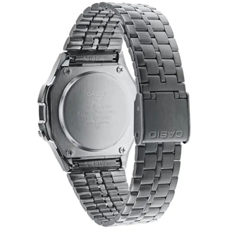 Casio Orologio Quarzo Unisex, misura cassa 38.80mm con quadrante Nero Digitale e cinturino Argento in Cinturino in miniatura 2