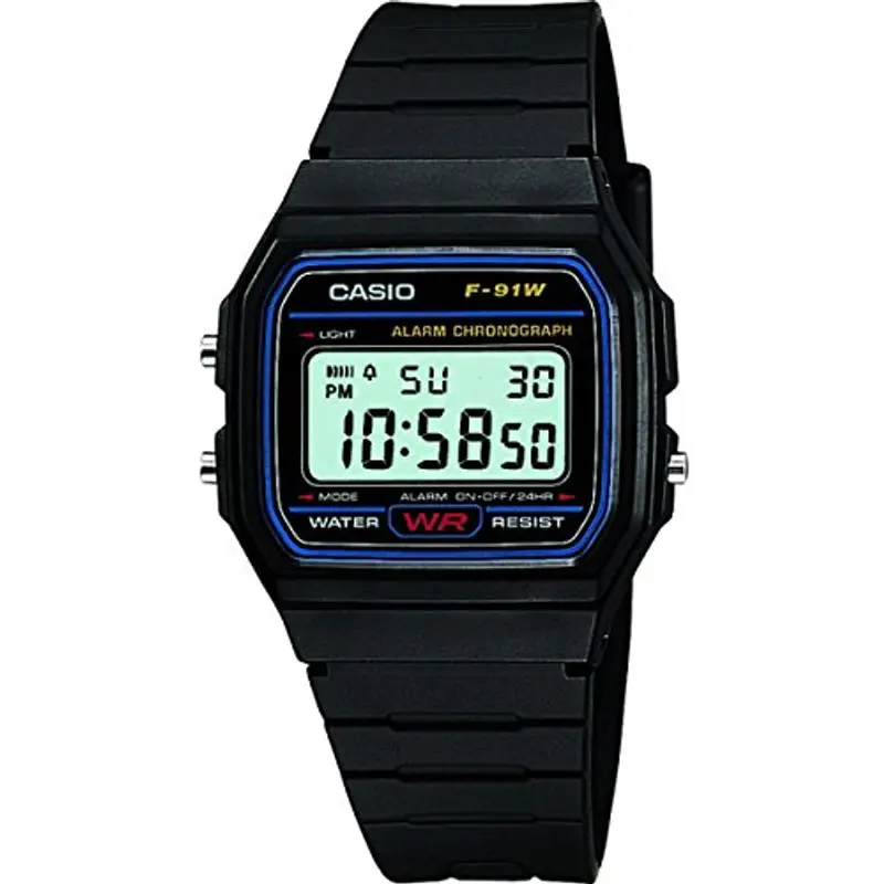 CASIO Orologio Unisex F-91W-1YER