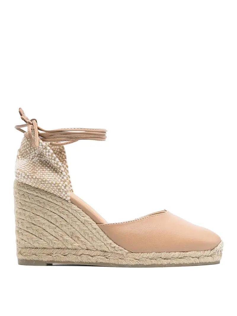 Carina in pelle espadrilles Rosa Chiaro