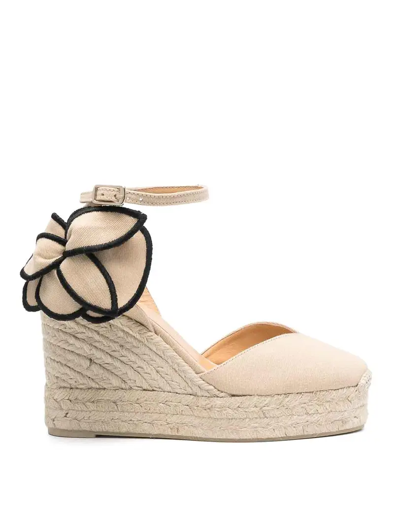 Coco Wedge Espadrilles Beige