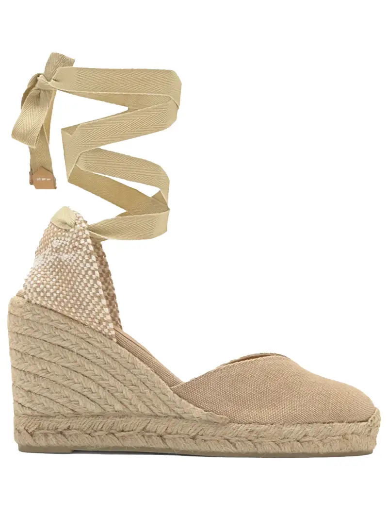 Espadrillas in Tela con Zeppa BEIGE
