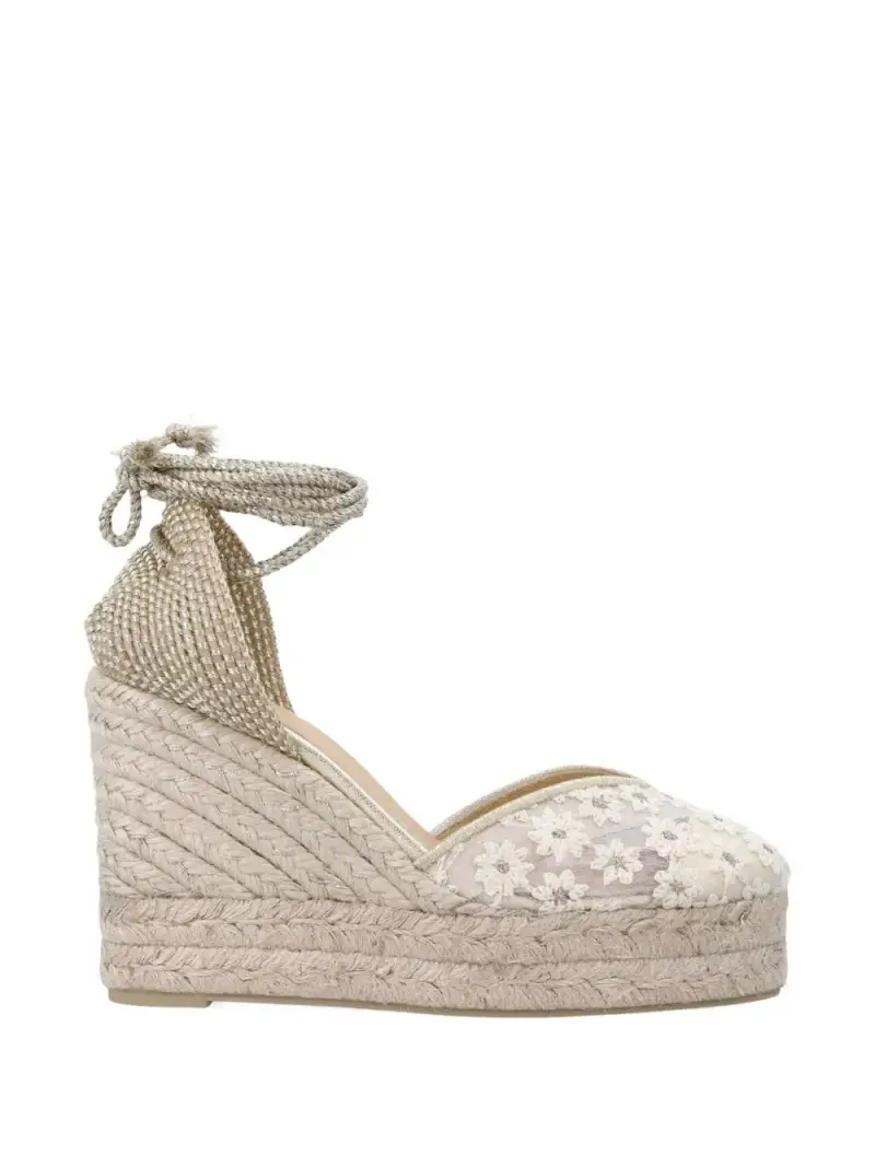 CASTAÑER - Espadrillas in tessuto floreale BEIGE