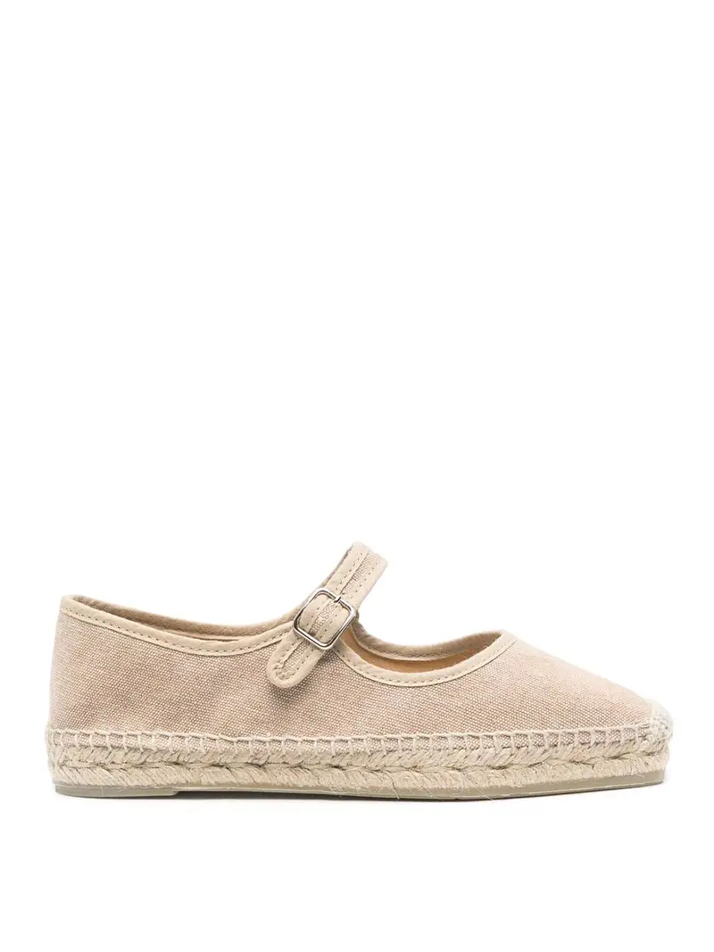 Espadrille piatte beige leggero