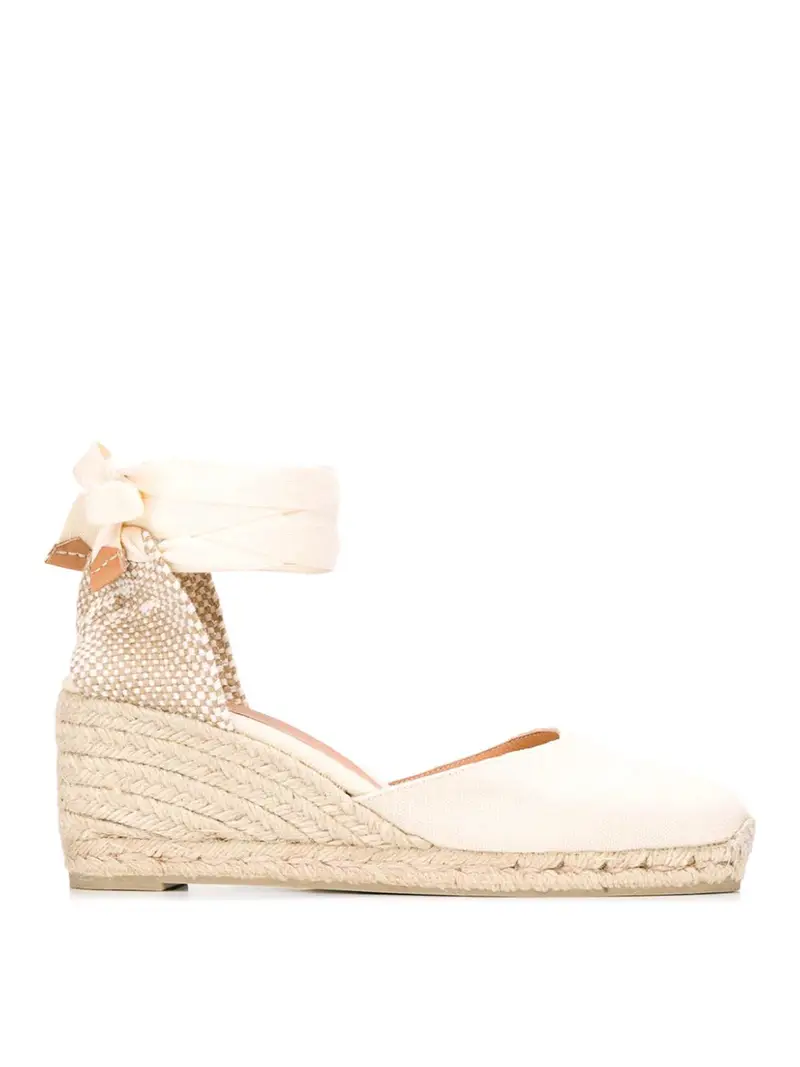 Espadrilles Carina Ivory Jute Wedge Bianco