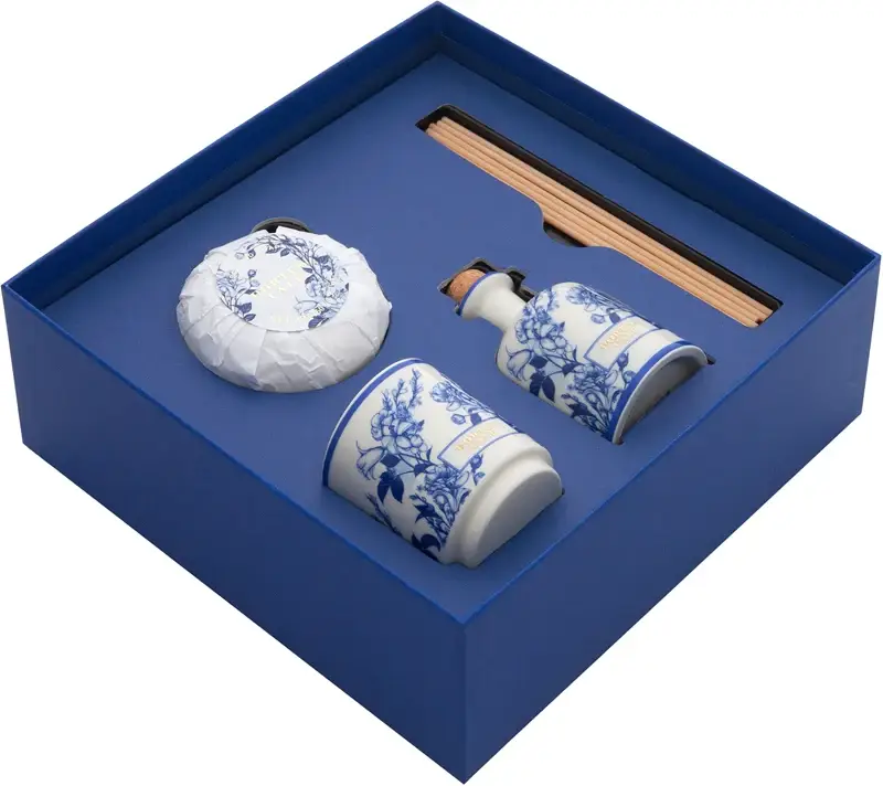 Gold & Blue Merry & Bright Gift Box confezione regalo