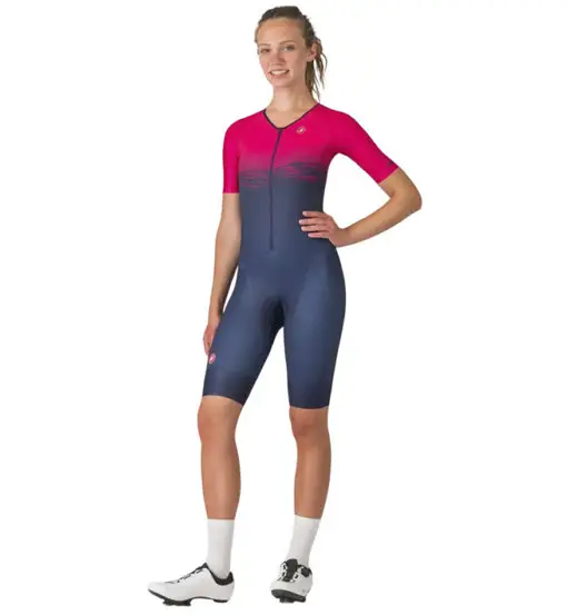Core Tri Suit SS W - body ciclismo - donna Blue