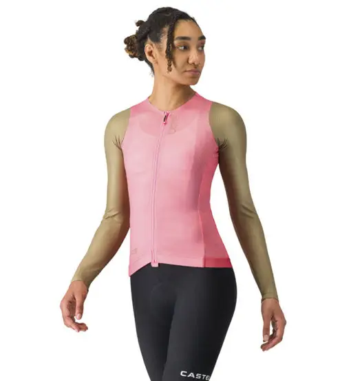 Corretto LS Jersey W - maglia a maniche lunghe ciclismo - donna Beige