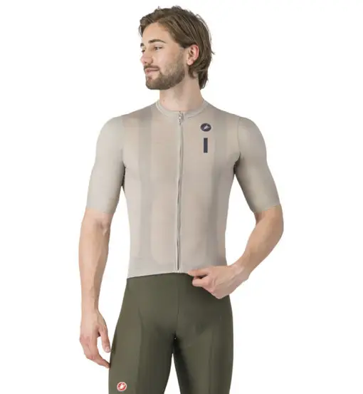 Drittone Logo Jersey - maglia ciclismo - uomo Beige