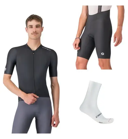 Espresso 2 Jersey/Bib e calzini - completo ciclismo - uomo Beige