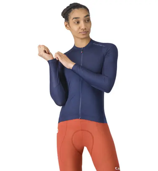 Espresso 2 LS Jersey W - maglia a maniche lunghe ciclismo - donna Blue