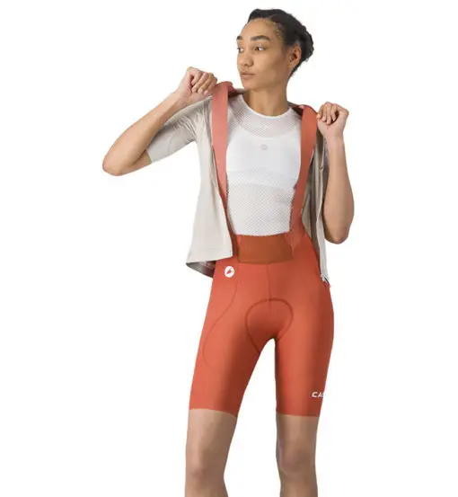 Espresso 2 W DT Bibshort W - pantaloni ciclismo - donna Orange