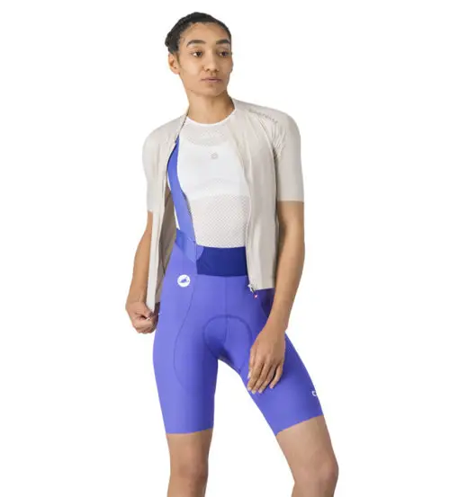 Espresso 2 W DT Bibshort W - pantaloni ciclismo - donna Violet
