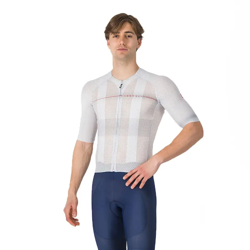 Maglia Ciclismo Climber S A C Argento Gray Red Uomo XL