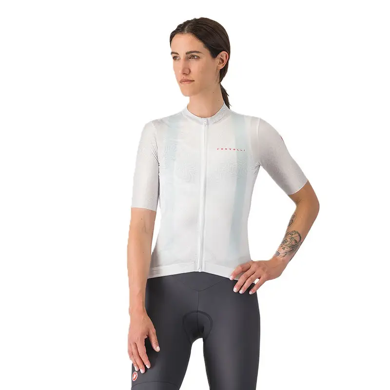 Maglia Ciclismo Fantasia Bianco Donna M