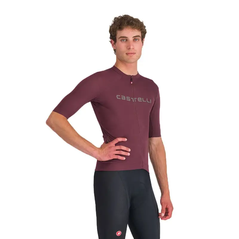 Maglia Ciclismo Prologo Lite Deep Bordeaux Argento Gray Uomo L