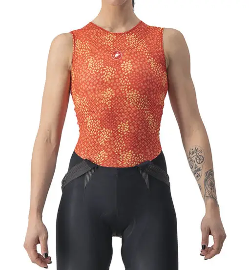 Pro Mesh 4 W - maglietta tecnica senza maniche - donna Orange