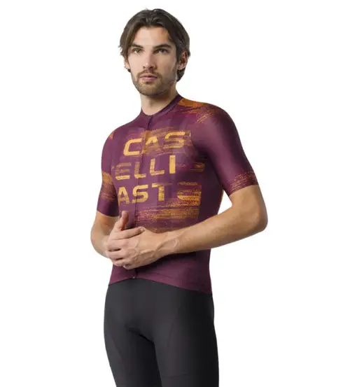 Stratus Logo Jersey - maglia ciclismo - uomo Bordeaux