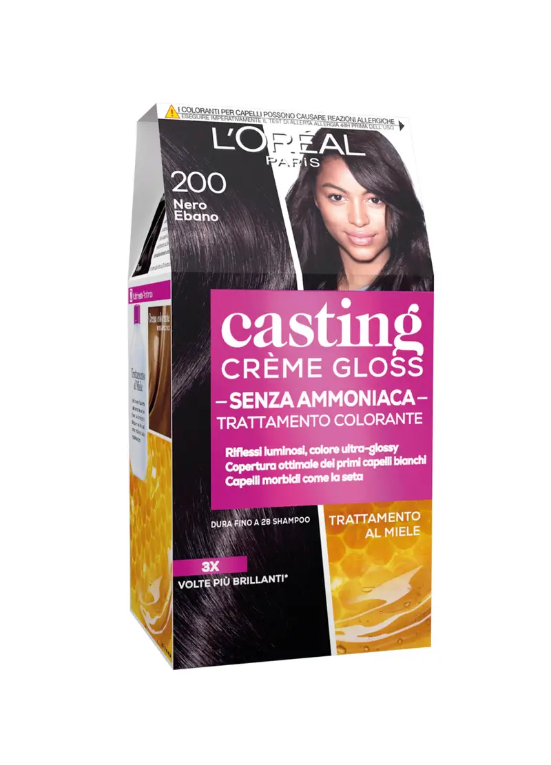 CASTING, L'oréal Paris Tinta Capelli Casting Creme Gloss, Tinta Capelli Senza Ammoniaca Per Una Fragranza Piacevole, 630 Caramel., Donna, 200 Nero Ebano, Taglia: FASUL