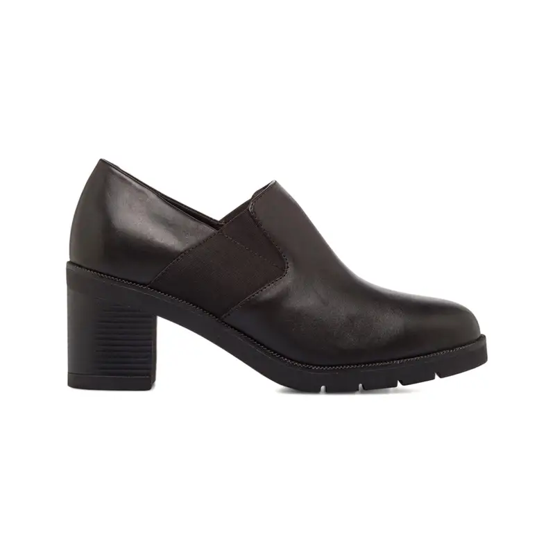 Decolletè comfort nere in pelle con tacco