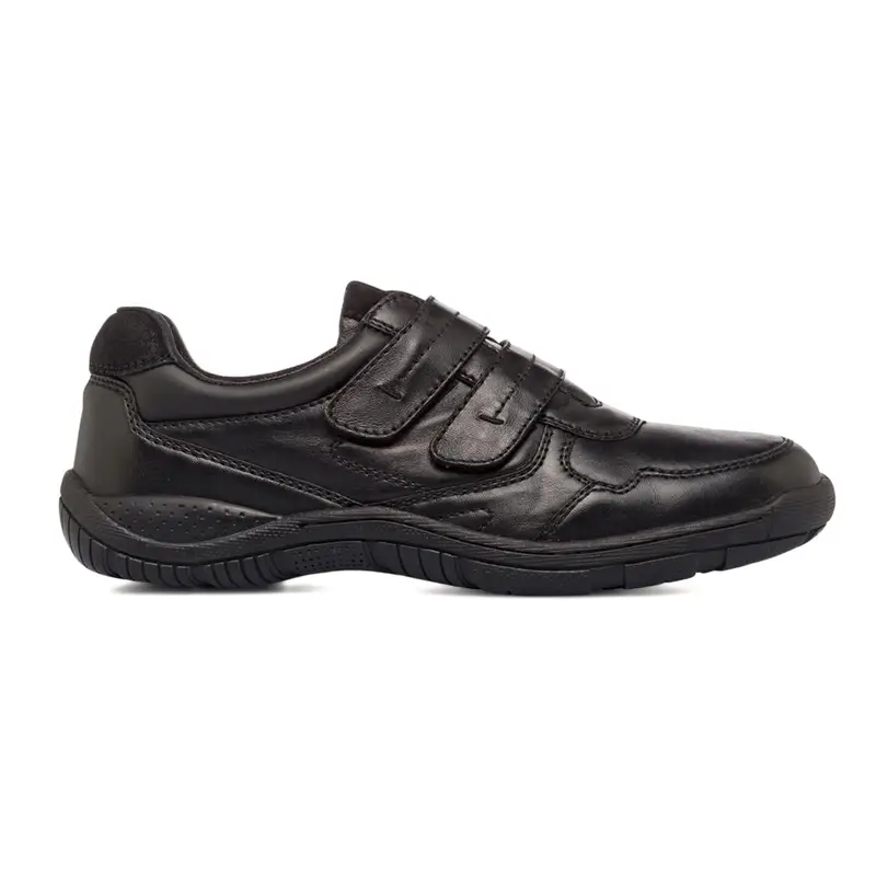 Scarpe comfort in pelle da uomo con velcro