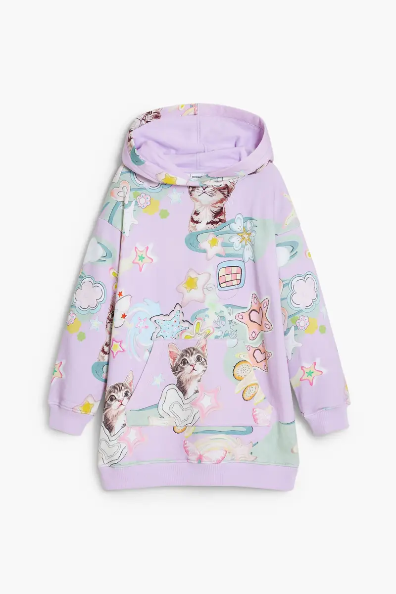 Cat hoodie dress