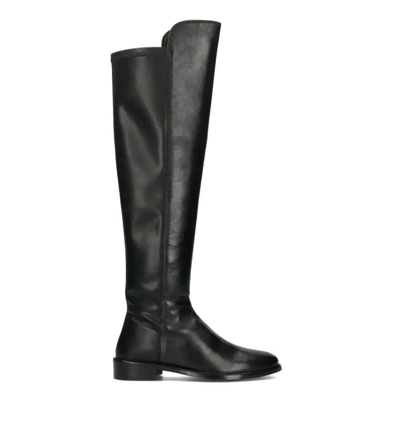 Stivale donna nero in pelle Vario