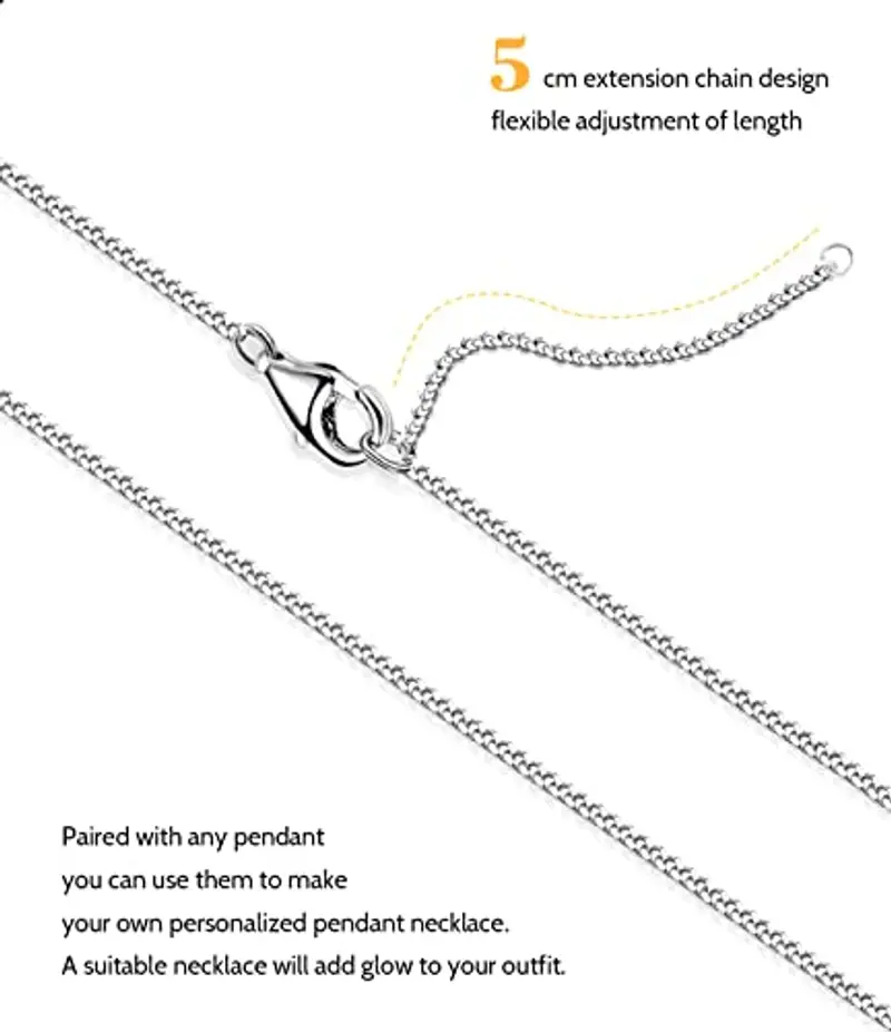 Catena in Argento Sterling 925 da Donna Senza Ciondolo Barbazzale Collana Donna Cuban Catena Bella Collana Sostituibile 55cm 60cm 65cm miniatura 3