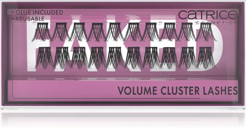 Faked ciglia finte con colla e applicatore 2 pezzi