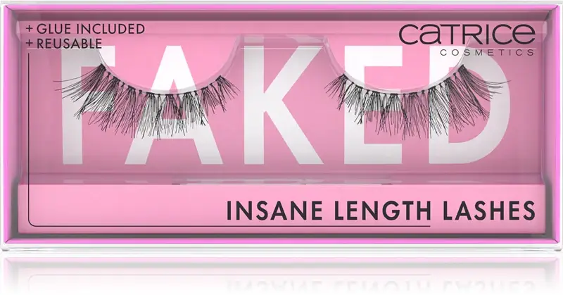 Faked ciglia finte con colla e applicatore Insane Length 2 pezzi