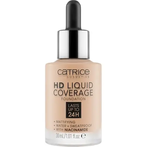 Catrice HD Liquid Coverage Fondotinta Viso Effetto Opacizzante, lunga durata, opacizzante, 30 miniatura 2