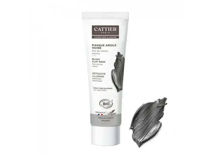 Cattier Argilla Nera Maschera Acqua di Fonte Marina Bio 100ml