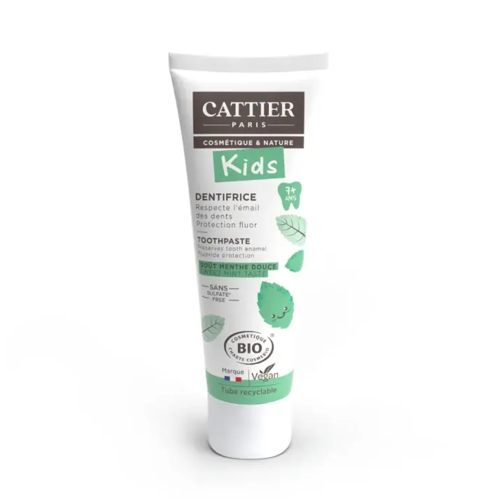 Cattier Bambini 7 anni+ Dentifricio Gusto Menta Dolce BIO 50ML