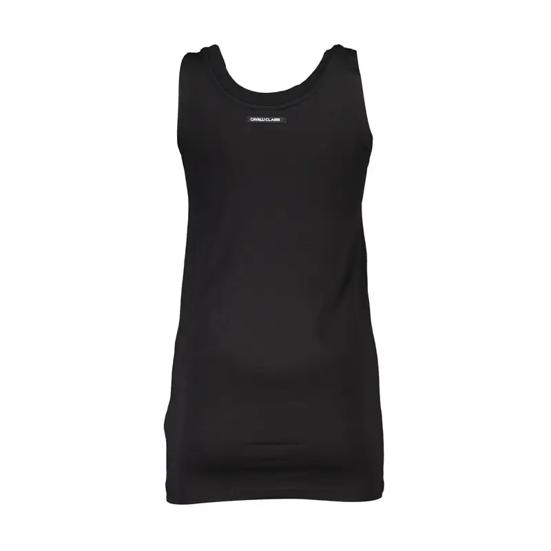 Cavalli Class Canotta Donna Nera con Stampa Logo miniatura 2
