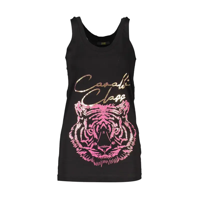 Canotta Donna Nera Stampa Nero