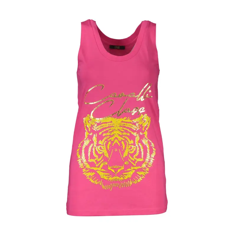 Cavalli Class Canotta Donna Rosa con Stampa