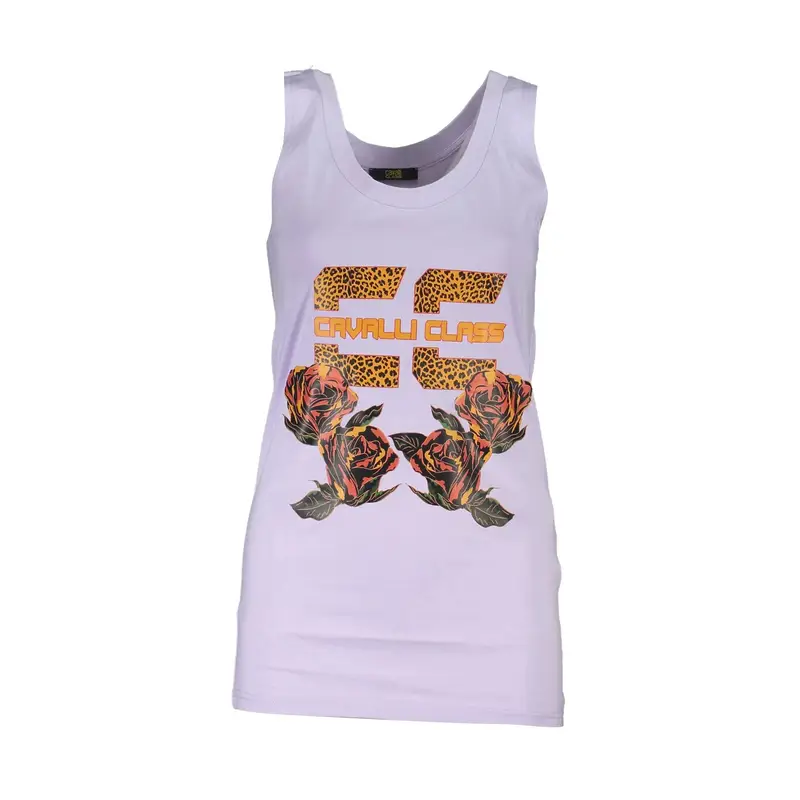 Cavalli Class Canotta Donna Viola con Stampa