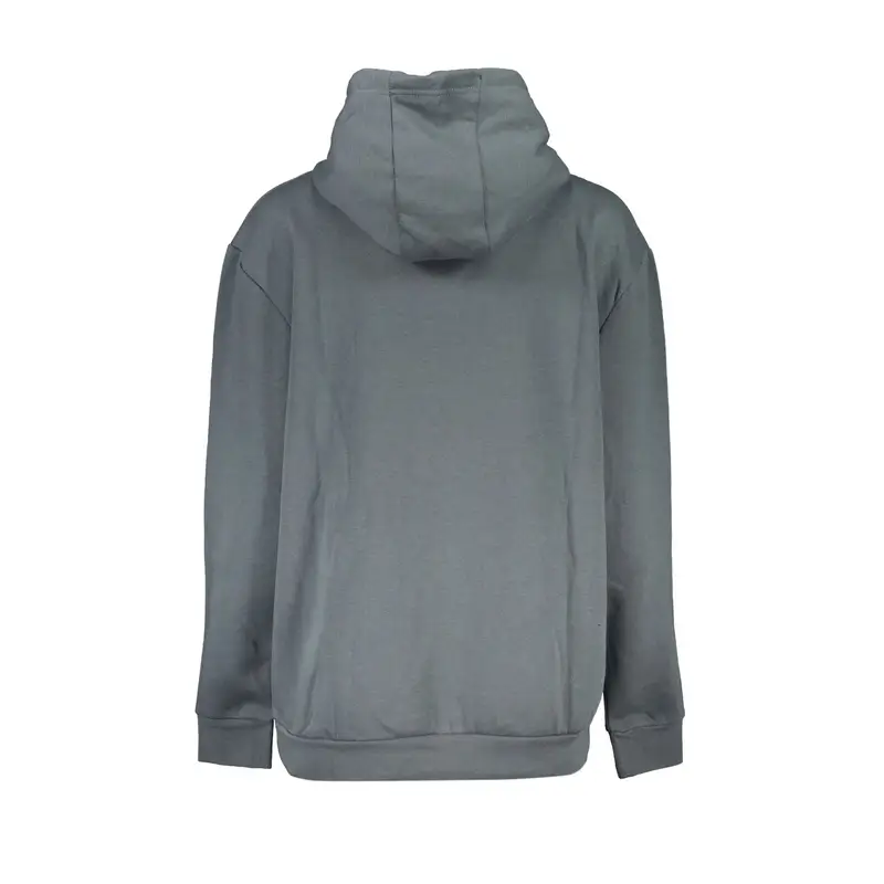 Felpa Donna Grigia con Cappuccio e Logo Grigio miniatura 2