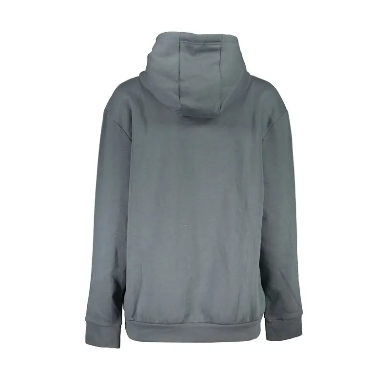 Felpa Donna Grigia con Cappuccio e Logo Grigio miniatura 2