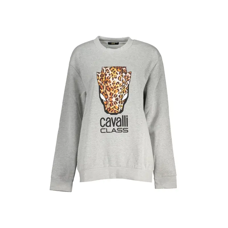 Felpa Donna Grigia Girocollo con Logo Grigio