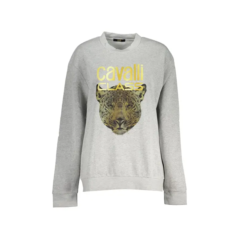 Felpa Donna Grigia Girocollo con Logo Grigio