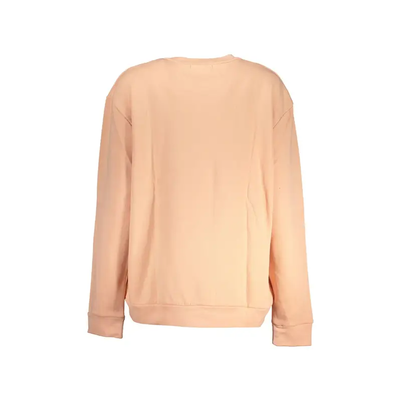 Felpa Donna Rosa Girocollo con Logo Ricamato miniatura 2