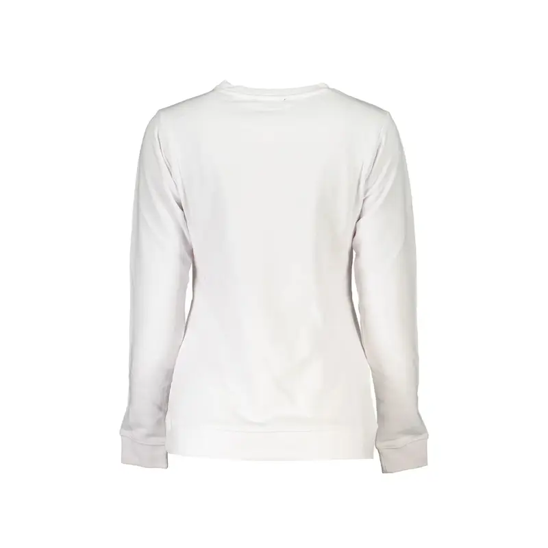 Felpa Maniche Lunghe Donna Bianca Ricamo Bianco miniatura 2