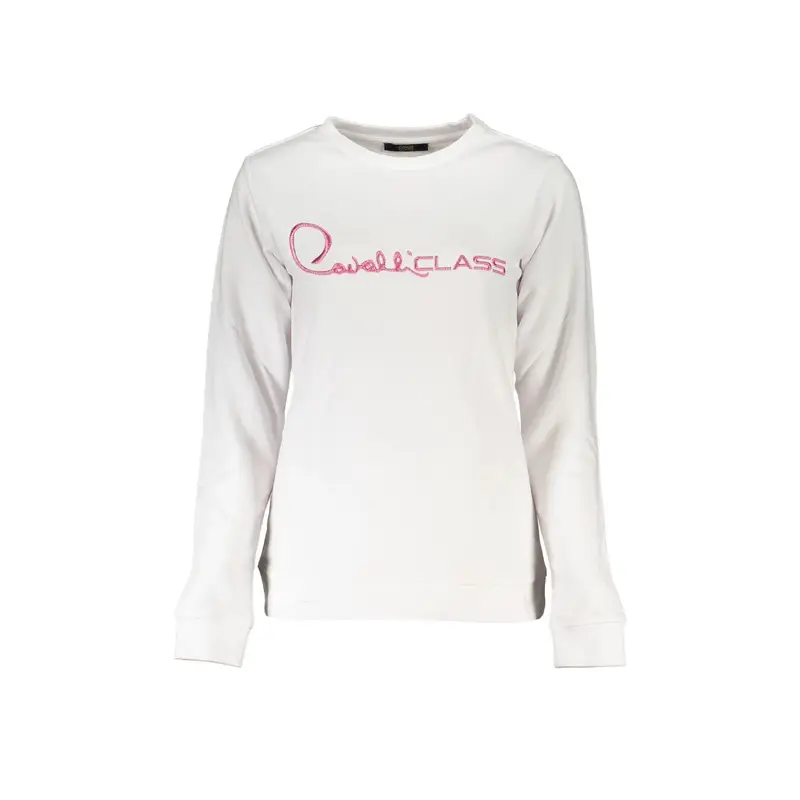 Felpa Maniche Lunghe Donna Bianca Ricamo Bianco